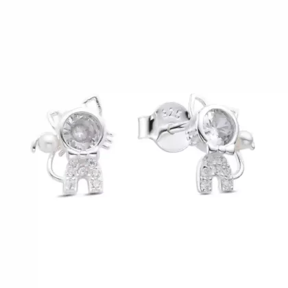 Aros Pasantes Gatitos con strass