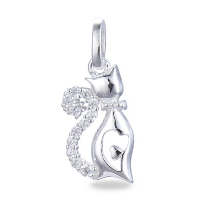 Dije Gatita Silloutte con Strass