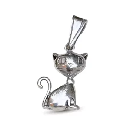 Dije Gatito de Plata 925 Inflada | Amor Felino
